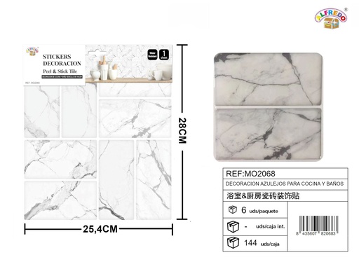 [MO2068] Decoración de azulejos para cocina y baños 25.4x30.5cm - Azulejos decorativos