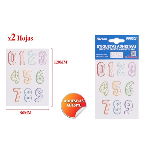 [998321] Pegatinas adhesivas 2 piezas - Material de papelería y manualidades