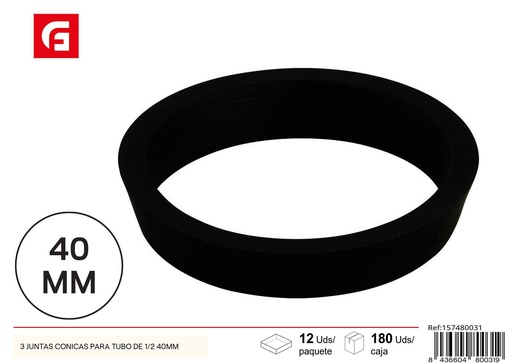 [157480031] Juntas cónicas para tubos de 1/2 40mm - Accesorios de fontanería