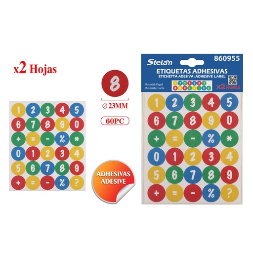 [860955] Pegatinas adhesivas 2 piezas - Material de papelería y manualidades