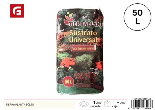[30368403] Tierra para plantas 50 litros - Sustrato y abono para jardinería