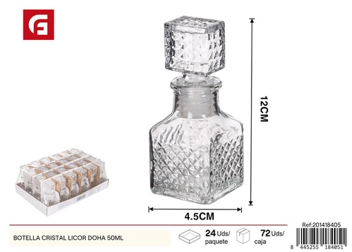 [201418405] Botella de cristal licor Doha 50ML - Productos de vidrio y cerámica