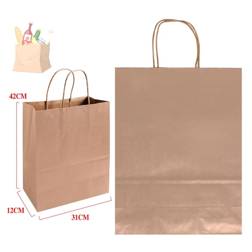 [865028] Bolsa de regalo de papel kraft 31x42x12 cm - Empaques de regalo y bolsas