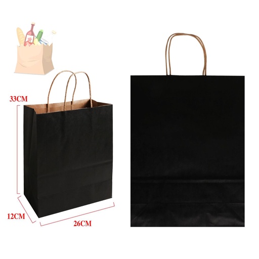 [865032] Bolsa de regalo Kraft 26X33X12 cm - Bolsas de regalo