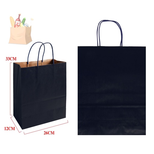 [865042] Bolsa de regalo Kraft 26X33X12 cm - Bolsas de regalo