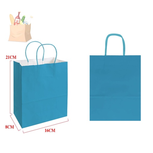 [865044] Bolsa de regalo papel kraft 16x21x8 cm - Regalos y envoltorios