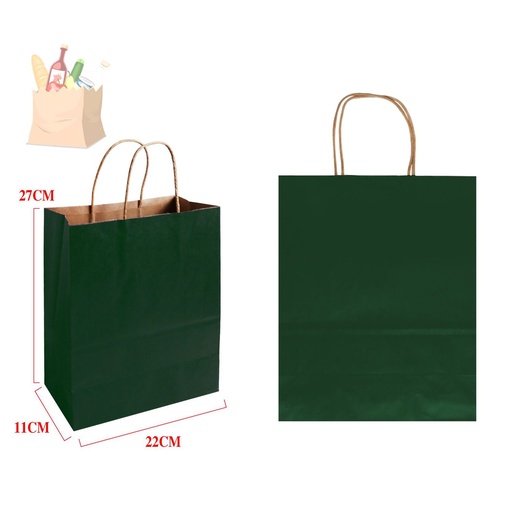 [865053] Bolsa de papel kraft 22x27x11cm - Artículos de regalo