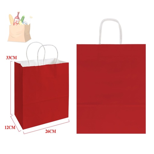 [865058] Bolsa de regalo Kraft 26X33X12 cm - Bolsas de regalo