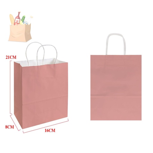 [865060] Bolsa de regalo papel kraft 16x21x8 cm - Regalos y envoltorios