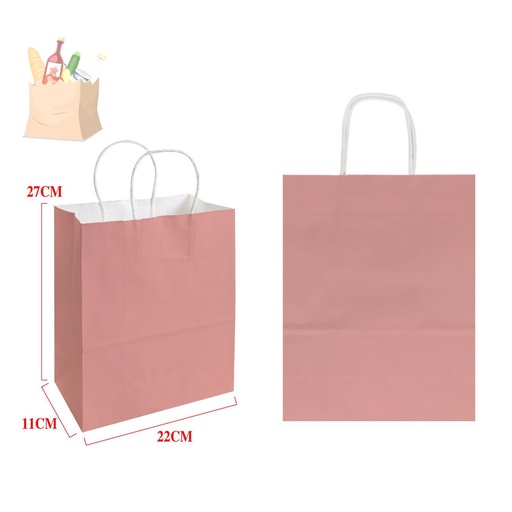 [865061] Bolsa de regalo de papel kraft 22x27x11 cm - Bolsa de regalo y manualidades