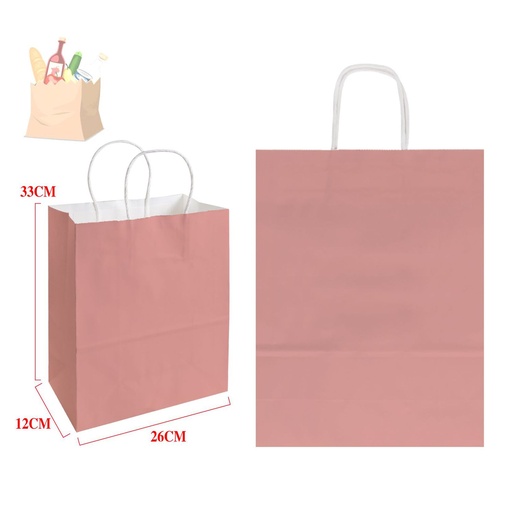 [865062] Bolsa de regalo Kraft 26X33X12 cm - Bolsas de regalo