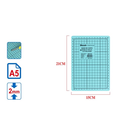 [865103] Base de corte A5 148*210*2mm - Herramientas de oficina