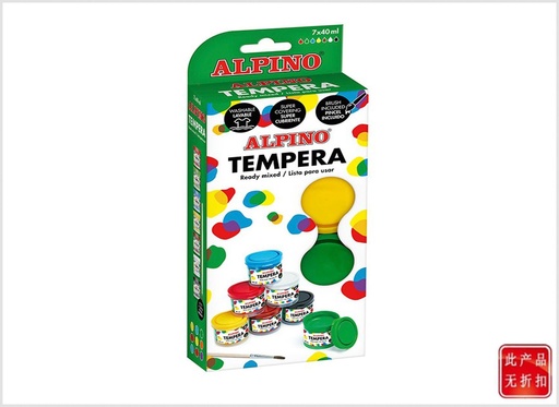 [ALP609957] Tempera Alpino 7x40 ml - Material escolar