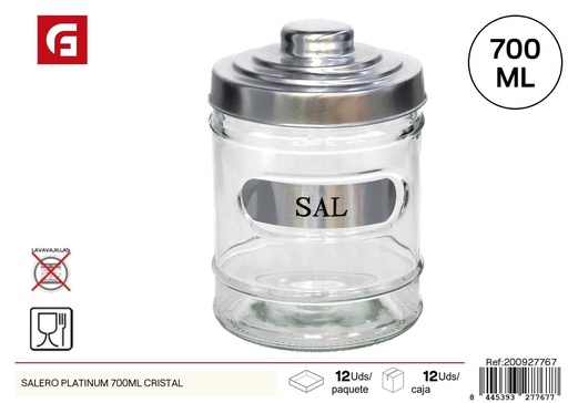 [200927767] Salero platinum 700ml cristal - Cristalería