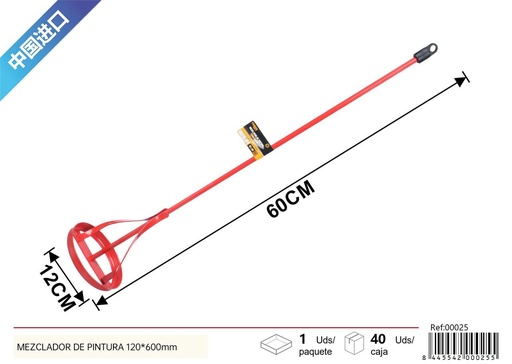 [00025] Mezclador de pintura 120x600 mm - Utensilios de pintura
