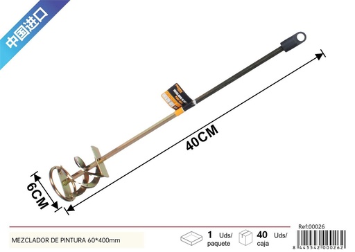 [00026] Mezclador de pintura 60*400 mm - Herramientas de pintura