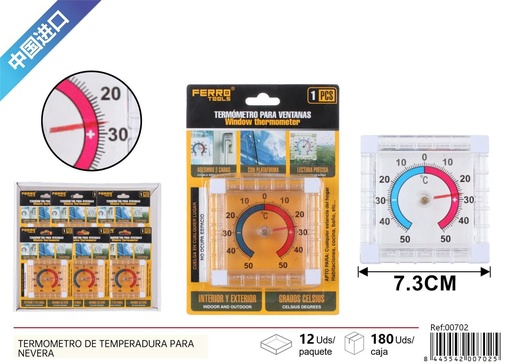 [00702] Termómetro de ventana para medir la temperatura exterior