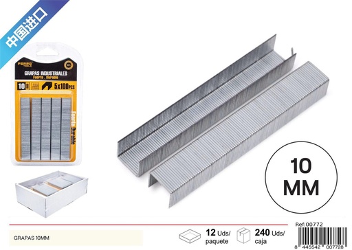 [00772] Grapas de 10 mm - Herramientas de ferretería y engramado