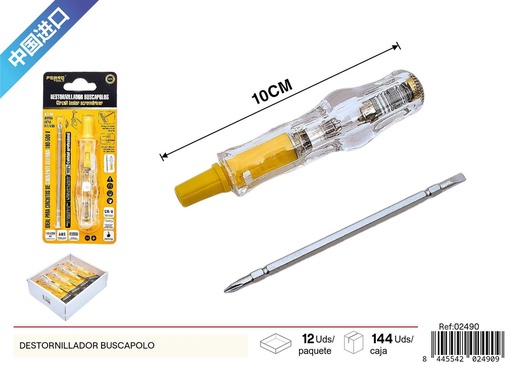 [02490] Destornillador buscapolo multifunción para electricidad