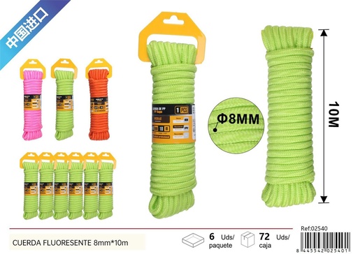 [02540] Cuerda fluorescente 8mm*10m - Material de ferretería