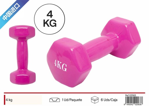 [02583] Mancuerna 4 kg rosa - Equipamiento de fitness