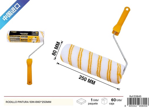 [03845] Rodillo de pintura 10in Ø80x250mm para aplicación de pintura