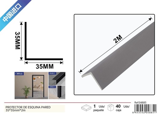 [04885] Protector de esquina de pared 35*35mm*2m para seguridad y protección