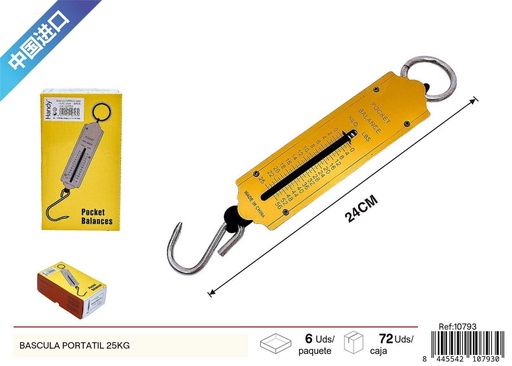 [10793] Báscula portátil 25KG - Utensilios de cocina y balanzas