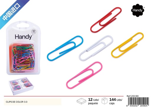 [20190] Clips de color 3.3 - Material de oficina y clips