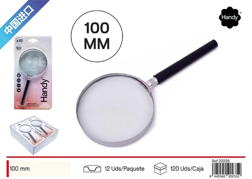 [20235] Lupa de 100 mm con borde de metal - Material de oficina