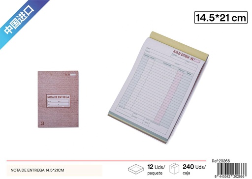 [20266] Nota de entrega 14.5*21 cm 25h - Material de oficina