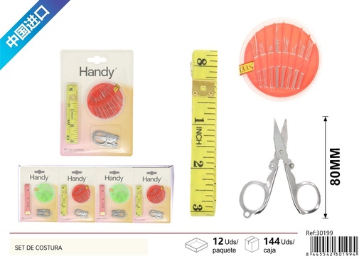 [30199] Juego de costura con cinta métrica y quitahilos - Accesorios de costura