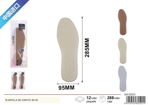 [30525] Plantilla de zapato para hombre 40-45 - Accesorios de costura y calzado
