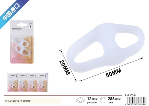 [30584] Separador de dedos doble tipo refuerzo en color blanco - Cuidados para pies