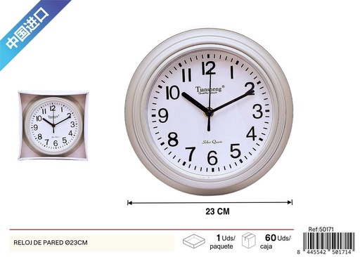 [50171] Reloj de pared Ø23cm - Decoración del hogar