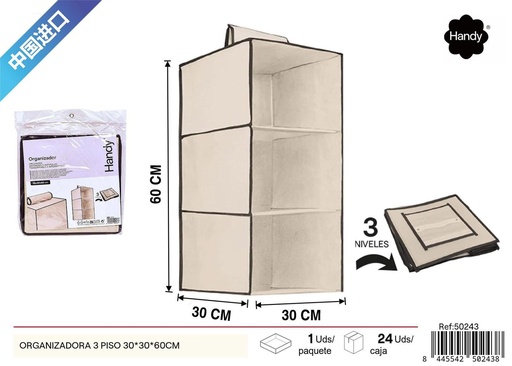 [50243] Organizadora de 3 pisos 30*30*60cm - Accesorios para el hogar