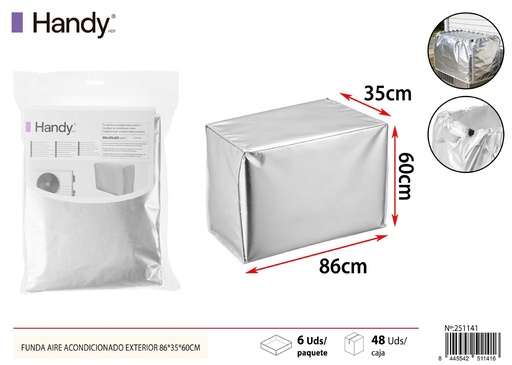 [251141] Funda protectora para aire acondicionado exterior 86x35x60 cm - Accesorios para el hogar