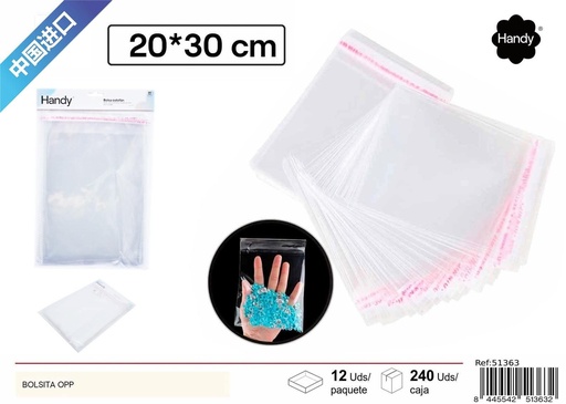 [51363] Bolsita OPP 20*30 cm - Artículos de regalo