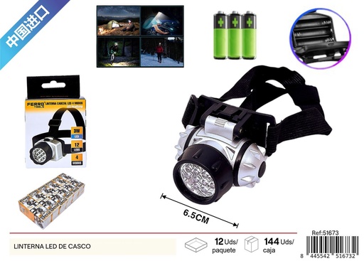 [51673] Lintera LED de casco - Electrónica y lámparas de trabajo