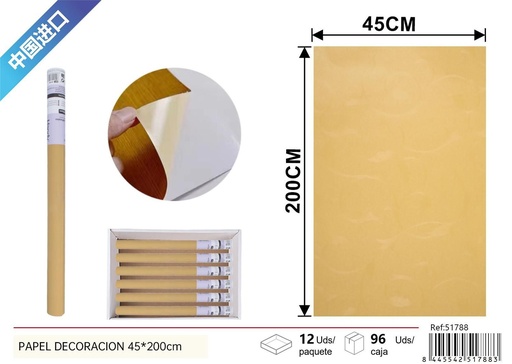 [51788] Papel decorativo texturizado 45*200cm - Decoración