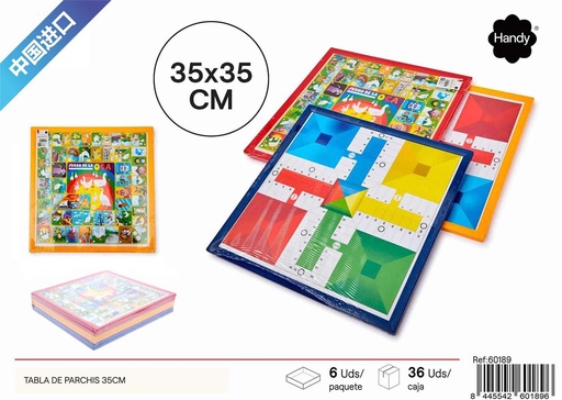 [60189] Tablero de parchís & oca 35cm para juegos de mesa