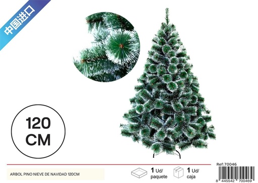 [70046] Árbol de Navidad con nieve 120cm - Decoración navideña