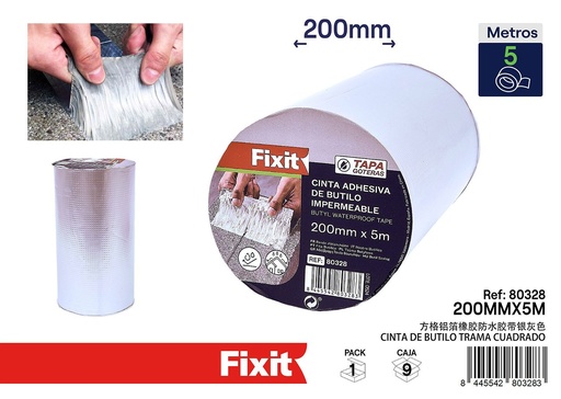 [80328] Cinta de butilo tramas cuadrado 200mm*5m - Materiales de sellado