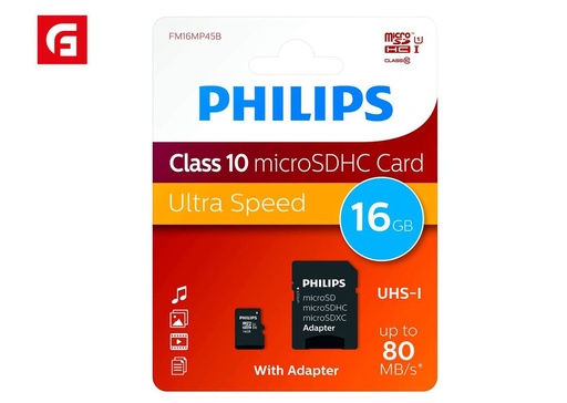 [183066755] Pendrives MSD 16GB C10 Philips para almacenamiento digital