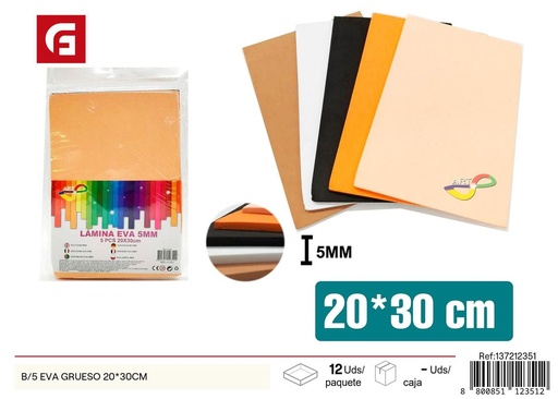 [137212351] Papel EVA grueso B5 20*30 cm - Material de manualidades