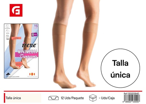 [130203940] Mini media con fibra Lycra para invierno 2p - Medias y calcetines