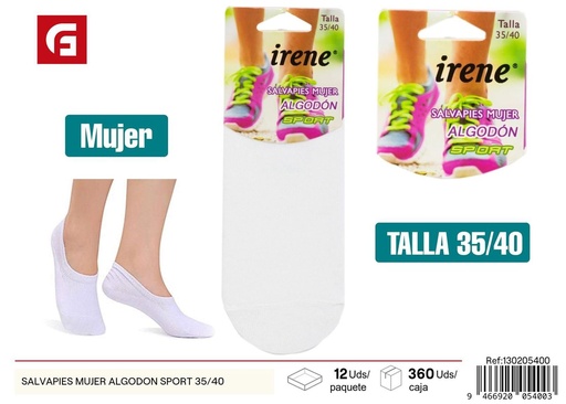 [130205400] Salvapies mujer algodón sport 35/40 - Mercería