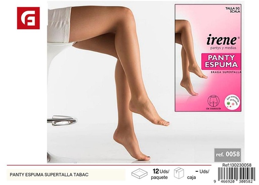 [130230058] Panty espuma supertalla tabac para moda y confort