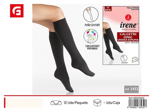 [130233432] Calcetín unisex opaco espuma 2 pares tabaco 