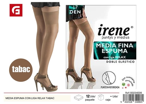 [130234006] Medias de espuma con liga relax tabac para moda y confort